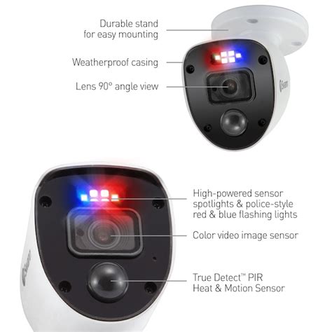 Swann Indoor/Outdoor 2-Camera Hardwired Mounted 1Tb Hard Drive Internet ...