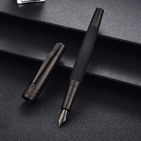 Asvine Hongdian 6013 Solid Black Fountain Pen with Fine India | Ubuy