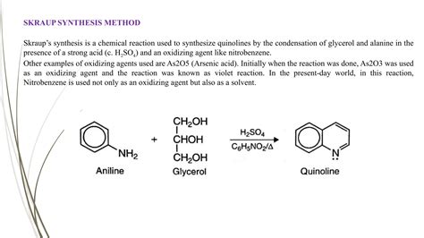 synthesis of quinoline derivatives and its applications | PPTX