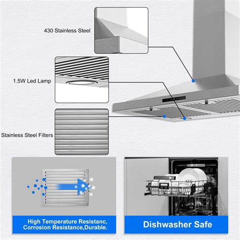 Snapklik.com : Tieasy Range Hood 30 Inch, Vent Hoods 30 Inch Stainless ...