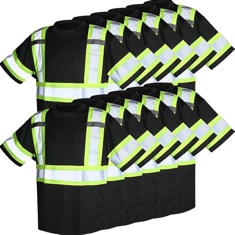 Amazon.com: Sintuff 12 Pcs High Visibility Reflective Safety Shirt ...
