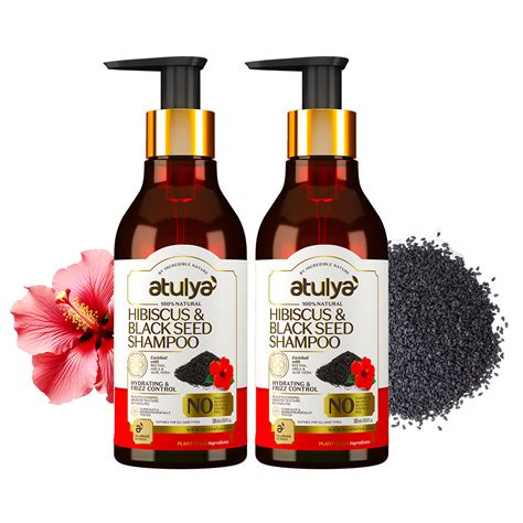 Atulya Hibiscus & Black Seed Hair Shampoo Combo - 300ml Each (Pack of ...