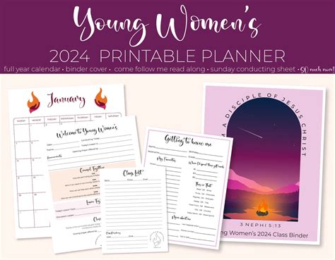 LDS 2024 Young Women Planner Printable, I Am a Disciple of Jesus Christ ...