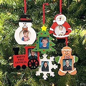 Amazon.com - Wooden Photo Frame Christmas Ornaments - box of 12 ...
