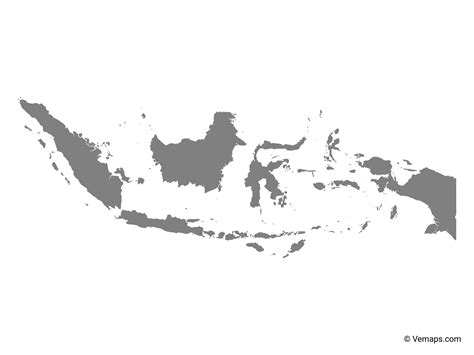 Grey Map of Indonesia | Free Vector Maps