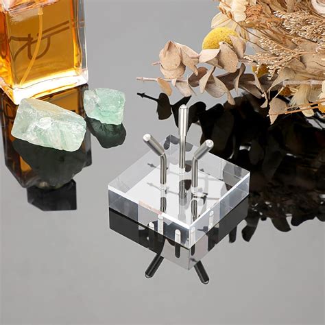 Hipiwe Acrylic Display Stand, Three Metal Peg India | Ubuy