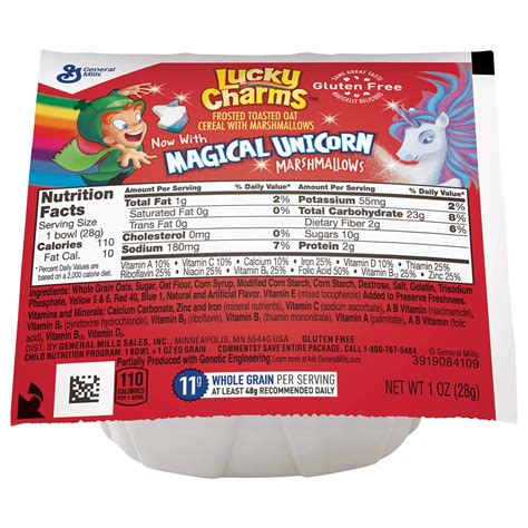 Lucky Charms Nutrition Facts
