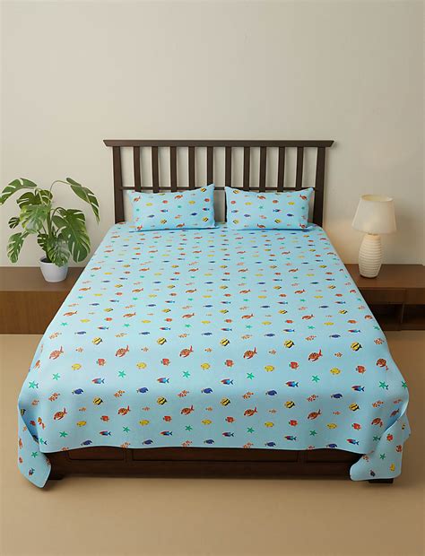Buy Pure Cotton Printed Single Bedsheet Set at Marks & Spencer