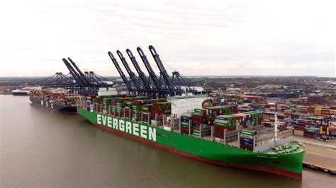 World's largest cargo ship Ever Ace docks at Port of Felixstowe | UK ...
