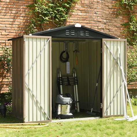 Buy Catrimown Backyard 6x4 Storage Sheds, Galvanized Steel Outdoor ...