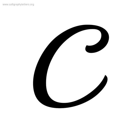 Letter C In Calligraphy