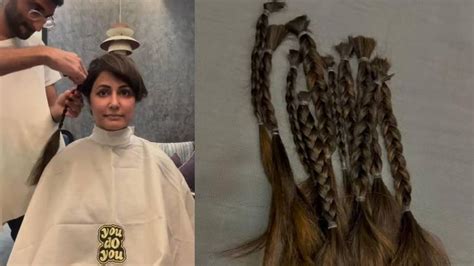 Actor Hina Khan cuts hair for chemotherapy amid breast cancer treatment ...