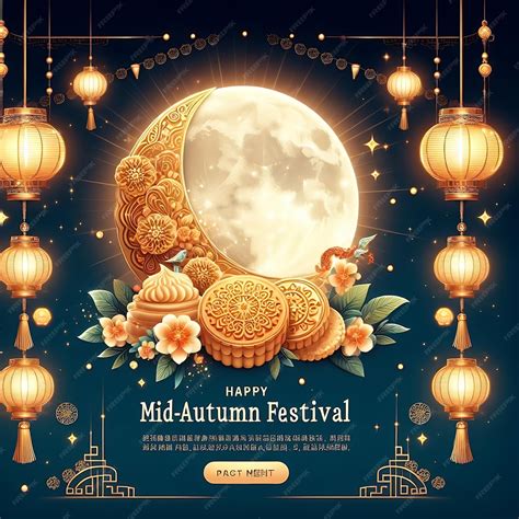 Premium Photo | Mid autumn festival or Zhong Qiu Jie banner ...