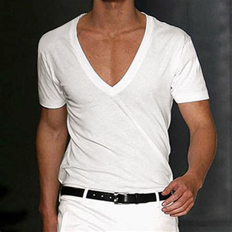 V Neck Shirts Men Short Sleeve | Shirt Slim White Men V Neck | Best V ...