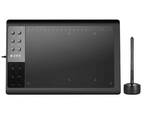RTSY 1060 Plus Digital Graphics Tablet (10" x 6.2" Area, 12 Shortcut K