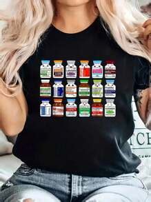 Funny Medication Vial Pharmacist Pharmacy Technician Nursing T-Shirt ...