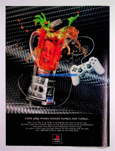 Sony Credit Card PlayStation 1 Blender 1998 Print Magazine Ad Poster ...