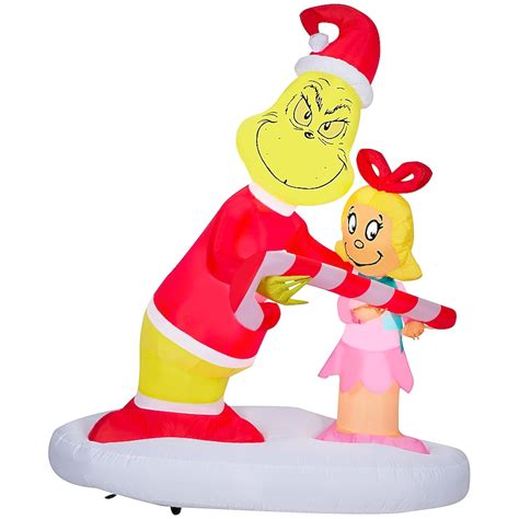 Gemmy 5.51-ft Lighted Dr. Seuss The Grinch Candy Cane Christmas ...