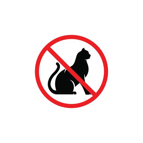 No cat symbol. No cat allowed symbol vector 13975499 Vector Art at Vecteezy