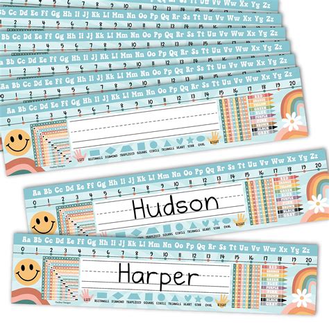 Name Plate For Desk Editable Name Tags For Kids Printable Student Desk ...