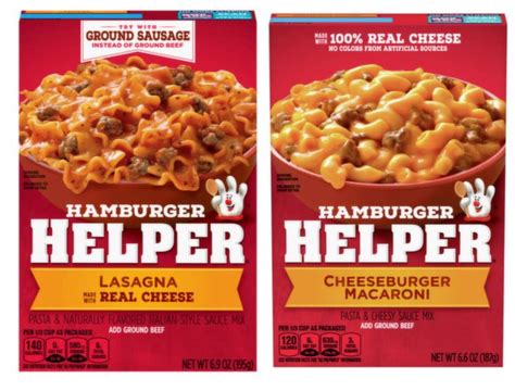 Hamburger Helper Cheesy Burger & Lasagne Pasta Variety Pack, Real ...