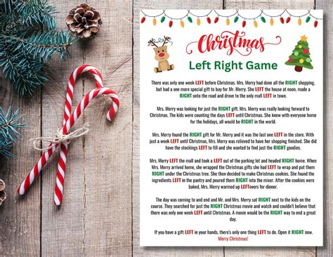 Left Right Christmas Game | Christmas Pass the Prize | Right Left Game ...