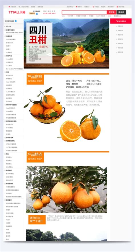 橘子详情页详情页设计模板素材