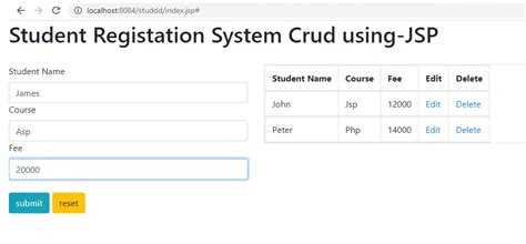 Image result for JSP CRUD Using Netbean