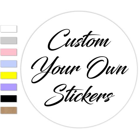 Buy 100 Custom Round Stickers,3"x3" Personalized Stickers with Text ...