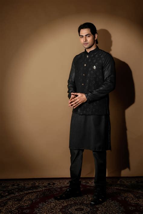 KHAAS Black Printed Jacket