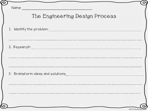 Generic Engineering Design Process Worksheet 的图像结果