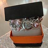 SKYLOFTS Fabric White Pearl Hanging Charm Analogue Watch Bracelet For ...