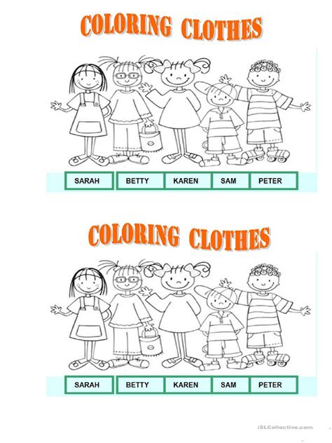 Clothes Coloring Worksheet 的图像结果