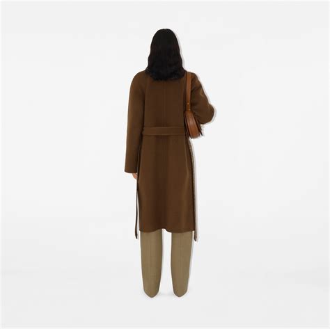 Wool Cashmere Wrap Coat in Tor/canvas - Women | Burberry® Official