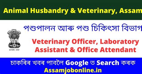 Animal Husbandry & Veterinary Department : Veterinary Officer ...