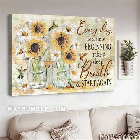 Kna Prints - Hummingbird Drawing, Lovely Sunflower, Glass Vase, Every ...
