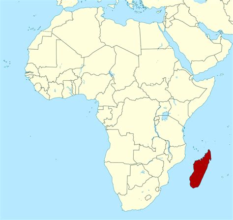 Detailed location map of Madagascar in Africa | Madagascar | Africa ...