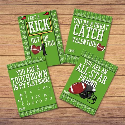 Cool Football Valentine Card Free Printables - OriginalMOM