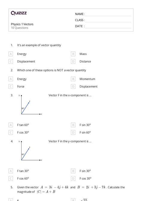Image result for Physics Vectors Worksheet
