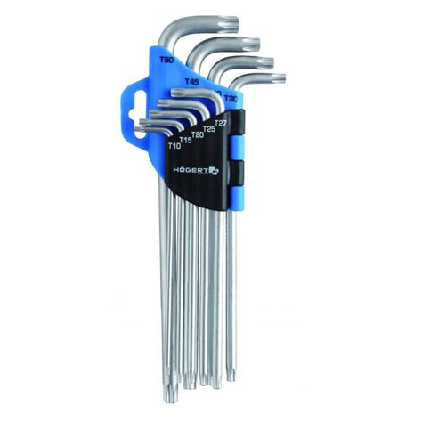 Buy Hoegert Technik Extra Long Torx Key Set 9 Pcs HT1W818 Online ...