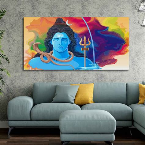 The God of Destruction Lord Shiva Wall Painting – Homcraft