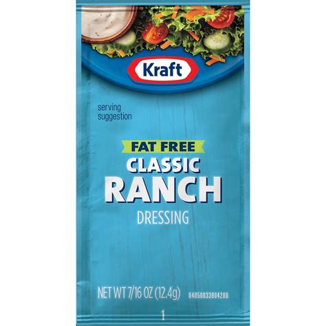 Amazon.com : Kraft Fat Free Ranch Salad Dressing Single Serve Packet (0 ...