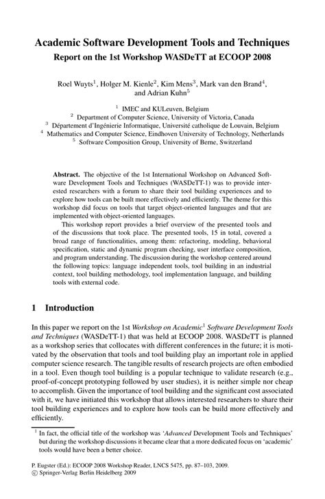 Image result for Software Development Tools Research Example