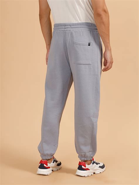 Shop Trendy Grey Oversized Joggers Mens Online | Wrogn