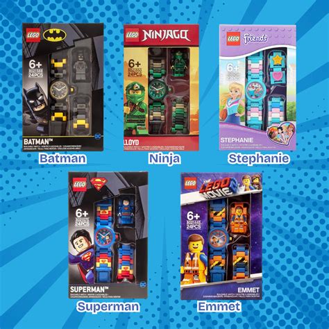 LEGO Kids Wrist Watch - Batman | Superman |Stephanie | Ninja | Emmet D