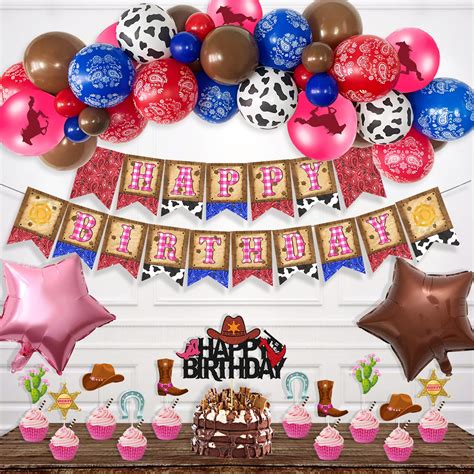 Cowgirl Birthday Party Decorations Hombae Western Theme Birthday ...