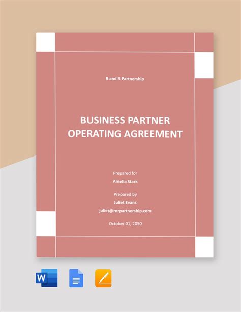 Limited Partnership Operating Agreement 的图像结果