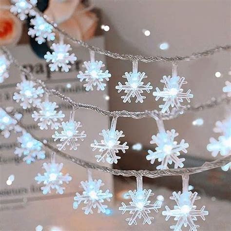 Image result for Snowflake Noel LED String Lights