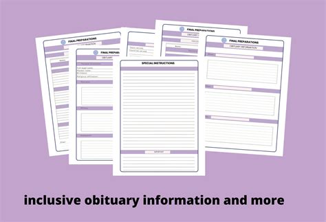 End of Life Planner, Final Wishes Planner, Printable Legacy Planner ...