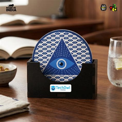 Evil Eye Theme Design Coasters | Set Of 6 with Coaster Stand | GKD ...